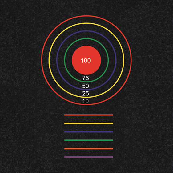 Target Board Lines Inspired Markings